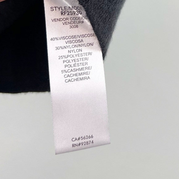 NWT Splendid Isla Reversible Black/Grey Sleeveless Sweater Tank Cashmere Blend - Picture 6 of 6